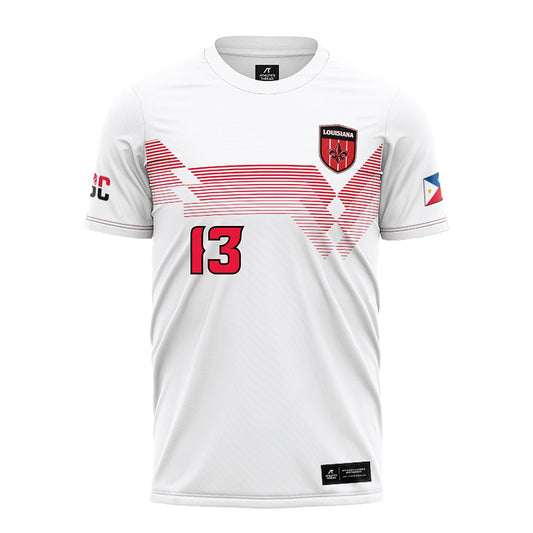 Louisiana - NCAA Women's Soccer : Lily Parker - White Soccer Jersey-0