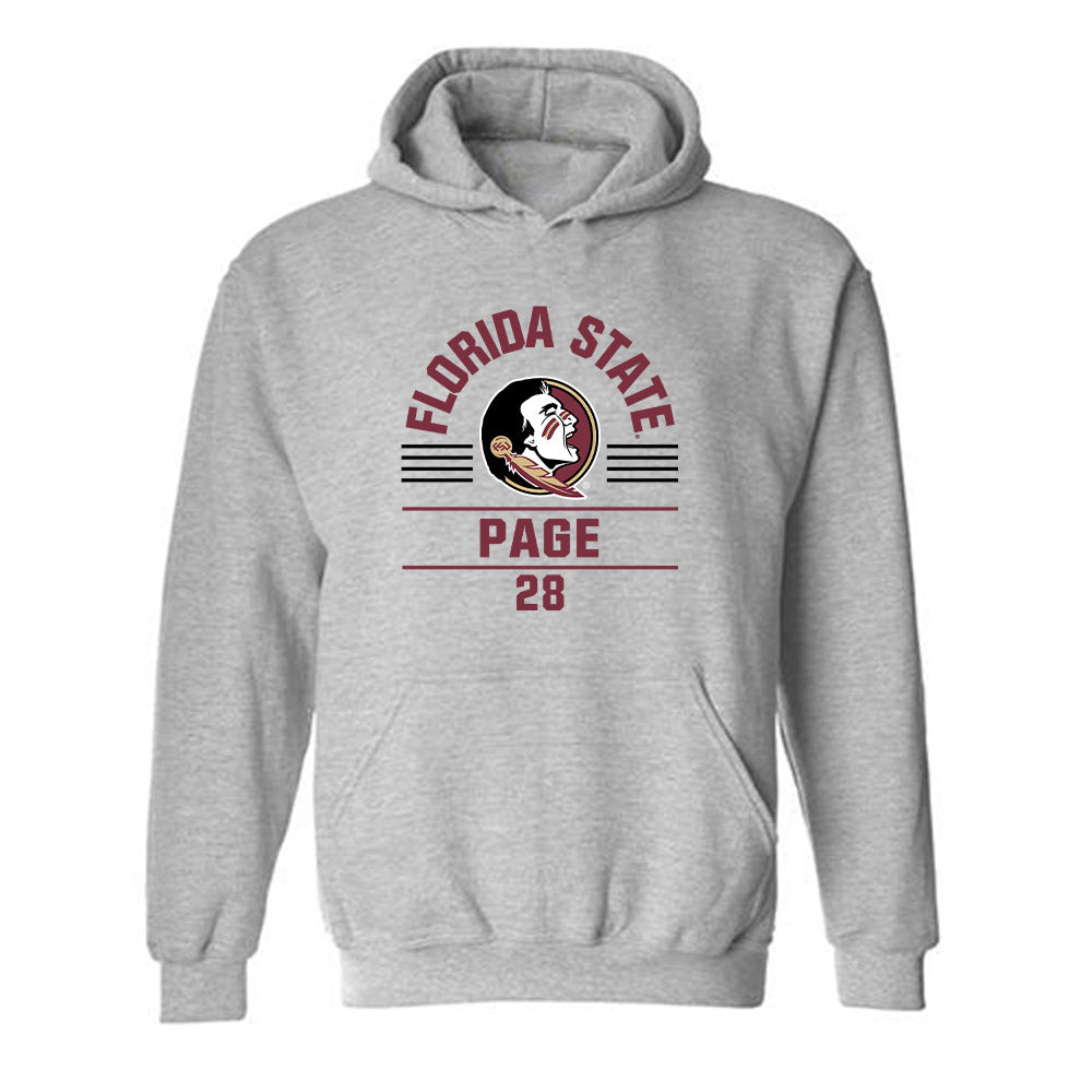 FSU - NCAA Women's Soccer : Olivia Page - Classic Fashion Shersey Hooded Sweatshirt-0