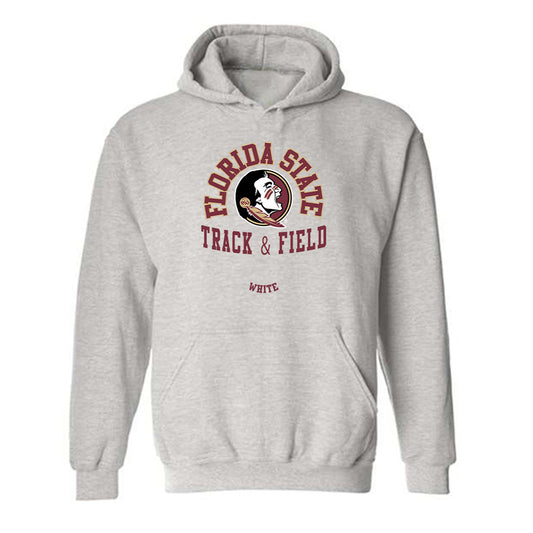 FSU - NCAA Men's Track & Field : Trace White - Classic Fashion Shersey Hooded Sweatshirt-0