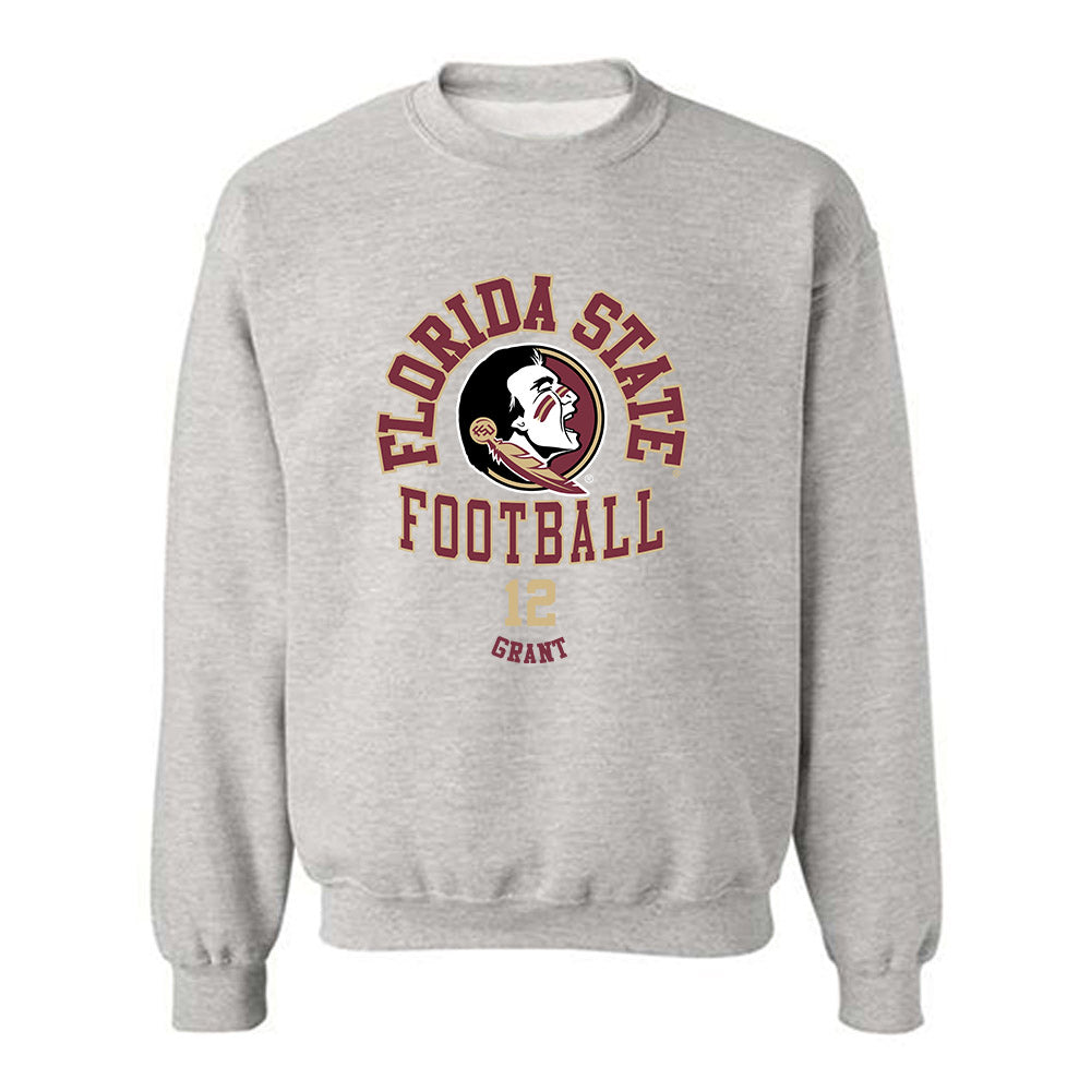 FSU - NCAA Football : Michael Grant - Classic Fashion Shersey Crewneck Sweatshirt-0