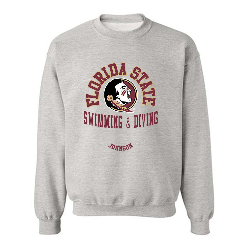 FSU - NCAA Men's Swimming & Diving : Marcus Johnson - Classic Fashion Shersey Crewneck Sweatshirt-0