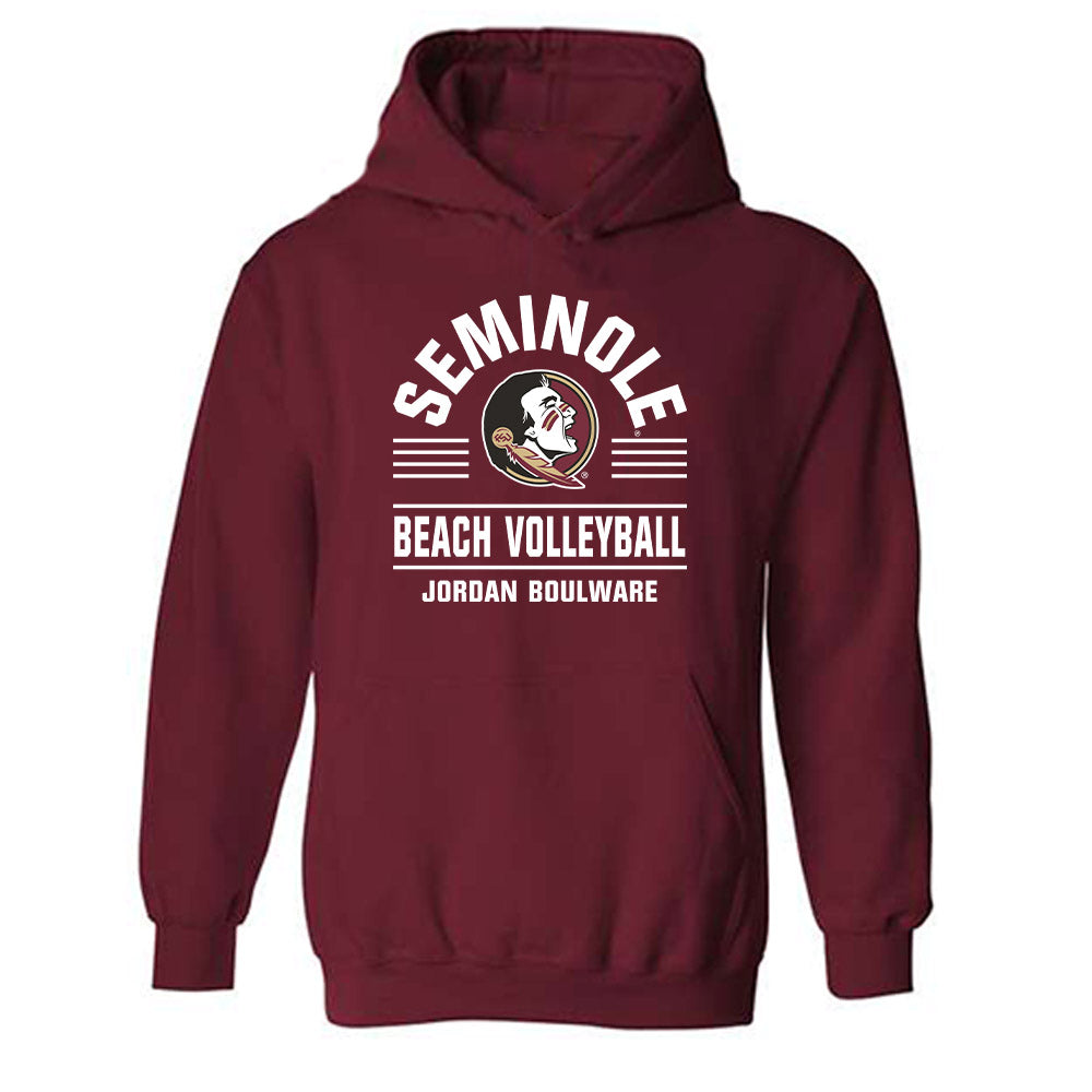 FSU - NCAA Beach Volleyball : Jordan Boulware - Classic Fashion Shersey Hooded Sweatshirt-0