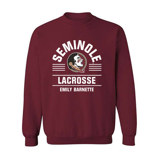 FSU - NCAA Women's Lacrosse : Emily Barnette - Classic Fashion Shersey Crewneck Sweatshirt-0