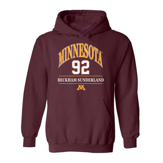 Minnesota - NCAA Football : Beckham Sunderland - Classic Fashion Shersey Hooded Sweatshirt-0