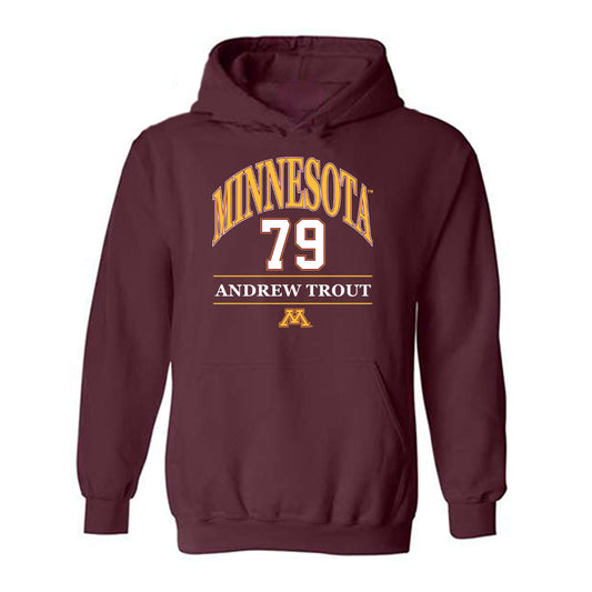 Minnesota - NCAA Football : Andrew Trout - Classic Fashion Shersey Hooded Sweatshirt-0