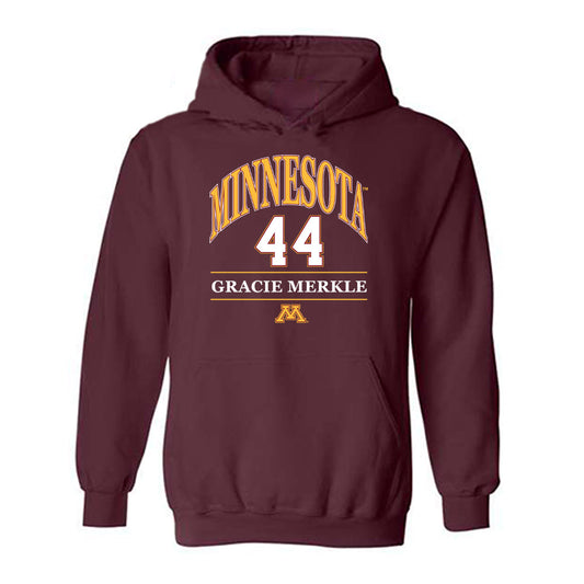 Minnesota - NCAA Women's Basketball : Gracie Merkle - Classic Fashion Shersey Hooded Sweatshirt-0