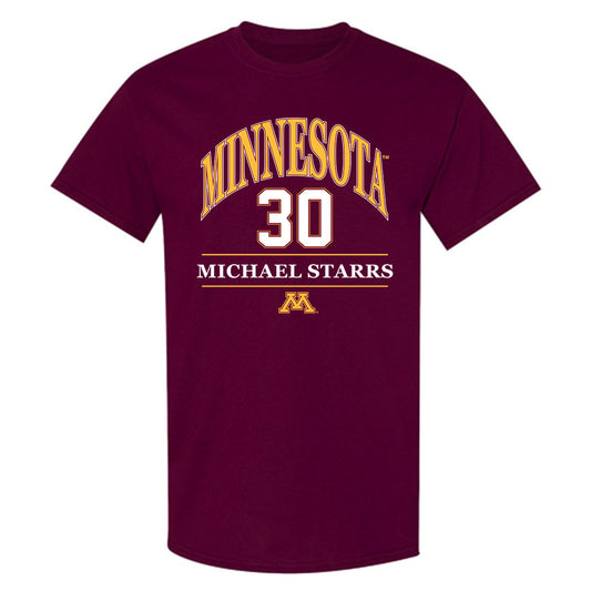 Minnesota - NCAA Baseball : Michael Starrs - Classic Fashion Shersey T-Shirt-0