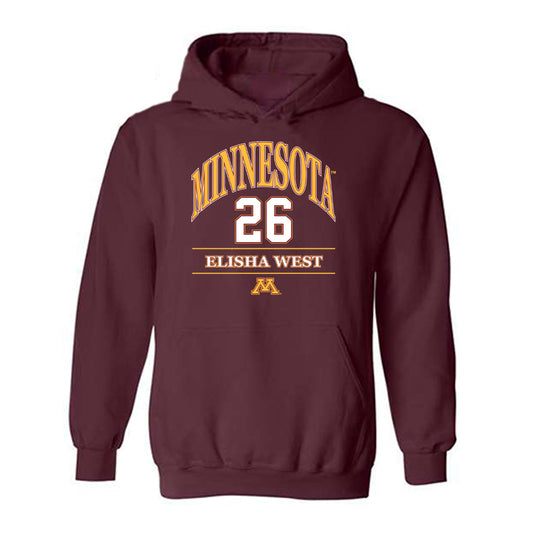 Minnesota - NCAA Football : Elisha West - Classic Fashion Shersey Hooded Sweatshirt-0