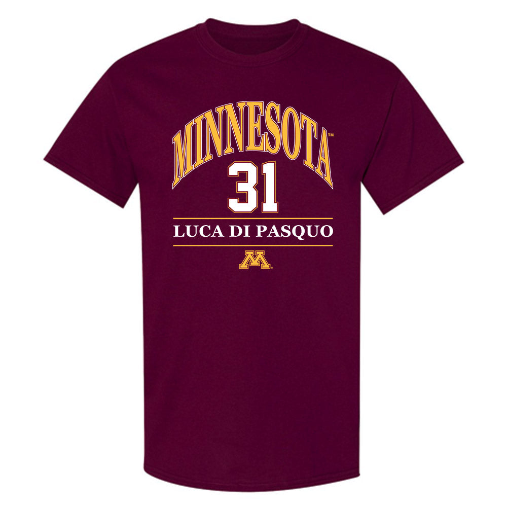 Minnesota - NCAA Men's Ice Hockey : Luca Di Pasquo - Classic Fashion Shersey T-Shirt-0