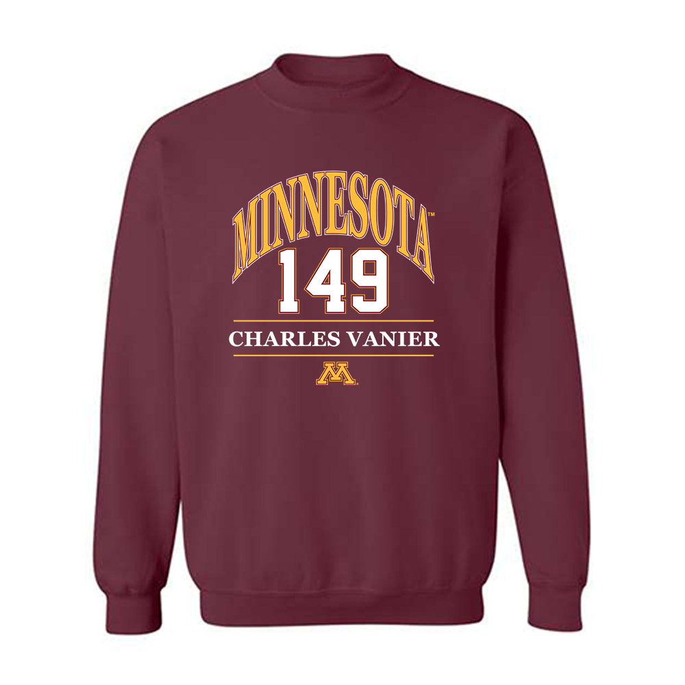 Minnesota - NCAA Wrestling : Charles Vanier - Classic Fashion Shersey Crewneck Sweatshirt-0
