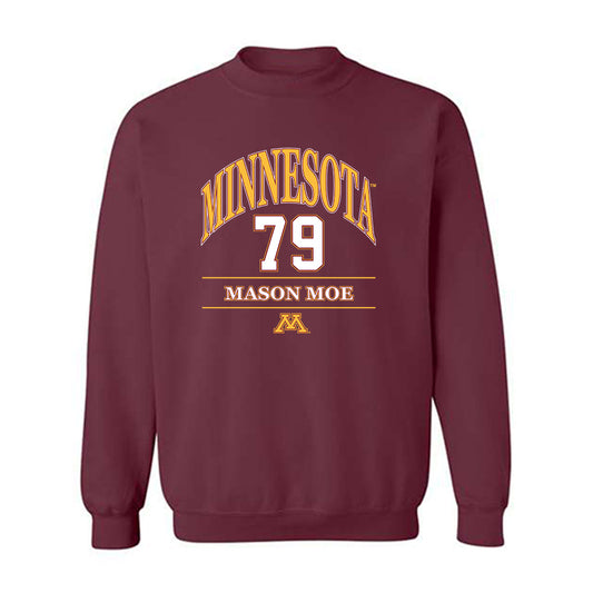 Minnesota - NCAA Men's Ice Hockey : Mason Moe - Classic Fashion Shersey Crewneck Sweatshirt-0
