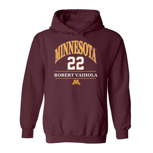 Minnesota - NCAA Men's Basketball : Robert Vaihola - Classic Fashion Shersey Hooded Sweatshirt-0