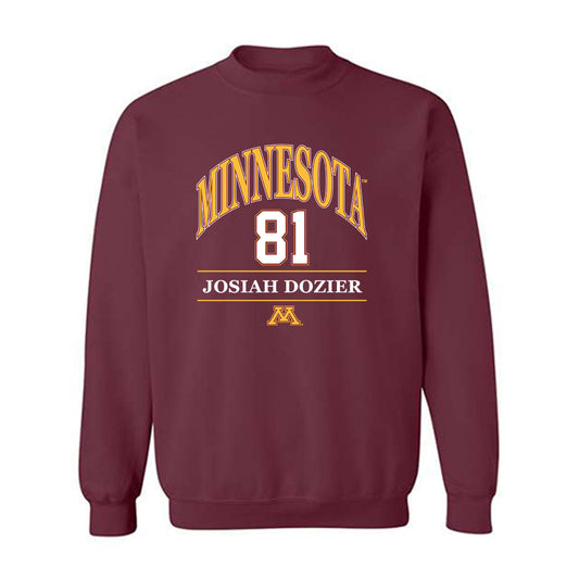 Minnesota - NCAA Football : Josiah Dozier - Classic Fashion Shersey Crewneck Sweatshirt-0