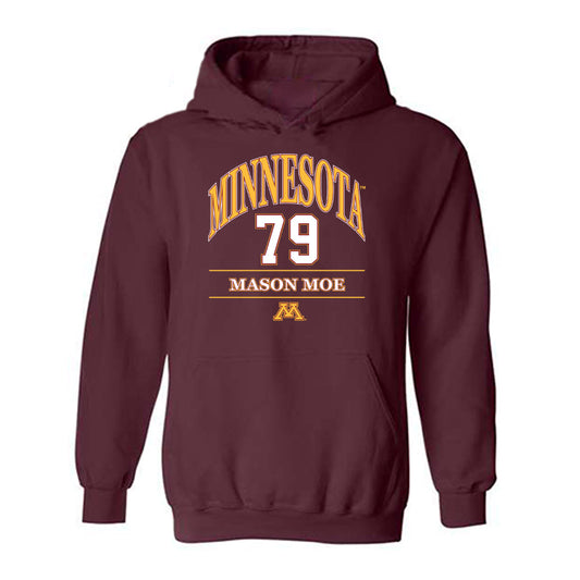 Minnesota - NCAA Men's Ice Hockey : Mason Moe - Classic Fashion Shersey Hooded Sweatshirt-0