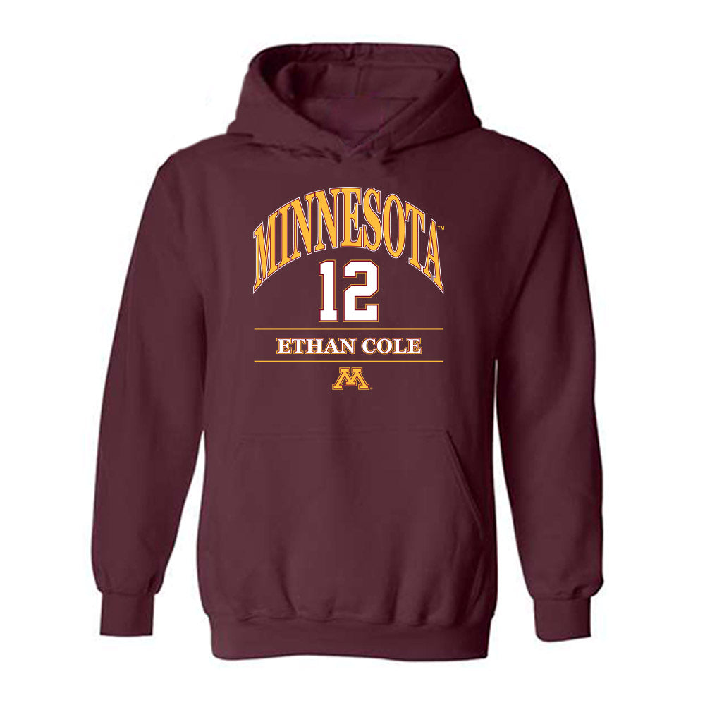 Minnesota - NCAA Baseball : Ethan Cole - Classic Fashion Shersey Hooded Sweatshirt-0