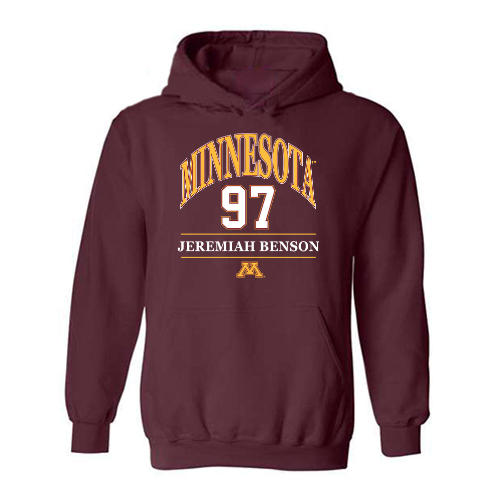Minnesota - NCAA Football : Jeremiah Benson - Classic Fashion Shersey Hooded Sweatshirt-0