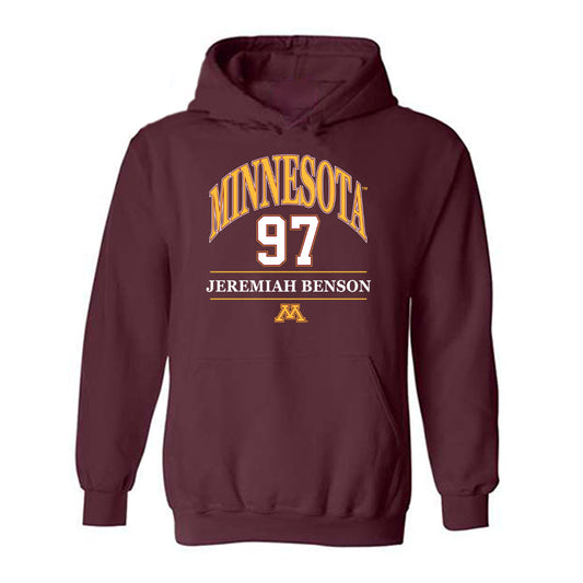 Minnesota - NCAA Football : Jeremiah Benson - Classic Fashion Shersey Hooded Sweatshirt-0