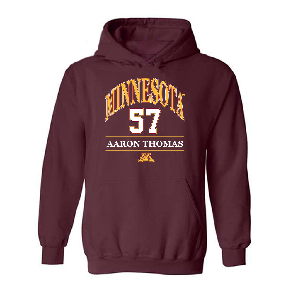 Minnesota - NCAA Football : Aaron Thomas - Classic Fashion Shersey Hooded Sweatshirt-0
