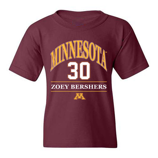 Minnesota - NCAA Women's Basketball : Zoey Bershers - Classic Fashion Shersey Youth T-Shirt-0