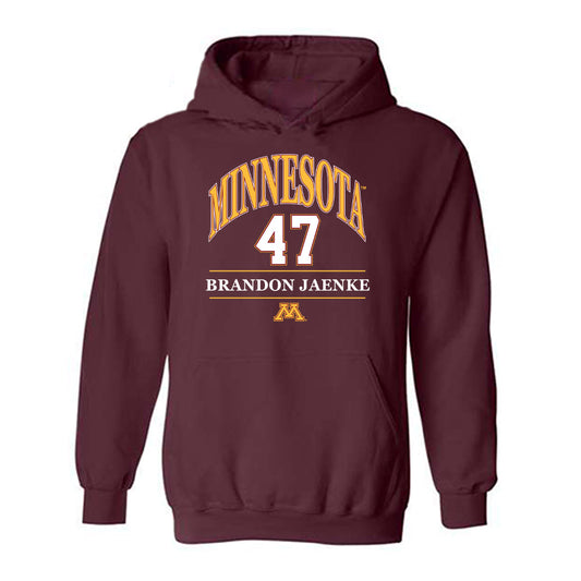 Minnesota - NCAA Baseball : Brandon Jaenke - Classic Fashion Shersey Hooded Sweatshirt-0