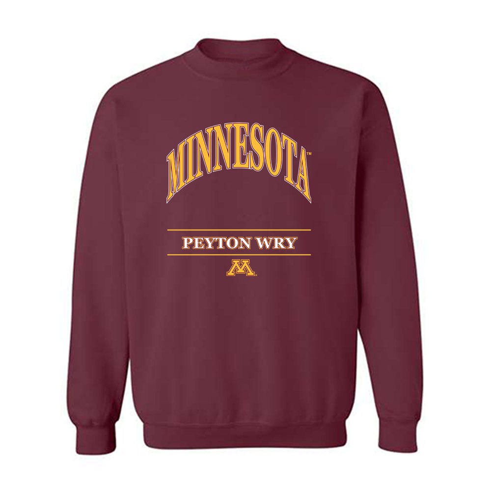 Minnesota - NCAA Women's Rowing : Peyton Wry - Classic Fashion Shersey Crewneck Sweatshirt-0