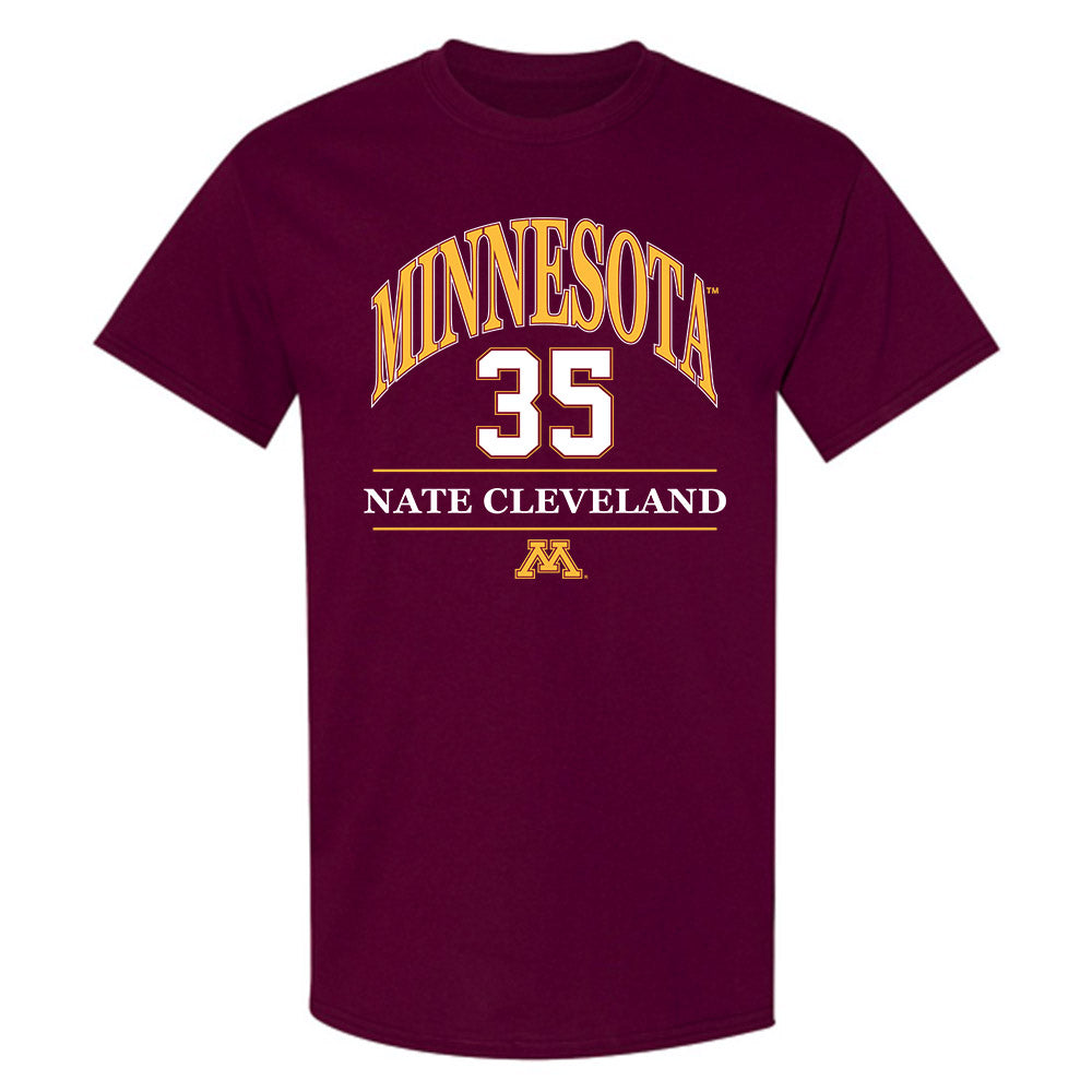 Minnesota - NCAA Football : Nate Cleveland - Classic Fashion Shersey T-Shirt-0