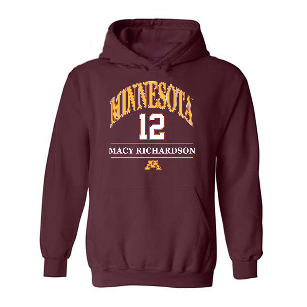 Minnesota - NCAA Softball : Macy Richardson - Classic Fashion Shersey Hooded Sweatshirt-0
