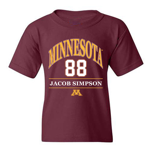 Minnesota - NCAA Football : Jacob Simpson - Classic Fashion Shersey Youth T-Shirt-0