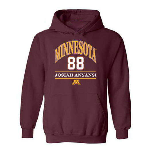 Minnesota - NCAA Football : Josiah Anyansi - Classic Fashion Shersey Hooded Sweatshirt-0