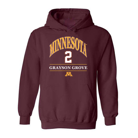 Minnesota - NCAA Men's Basketball : Grayson Grove - Classic Fashion Shersey Hooded Sweatshirt-0