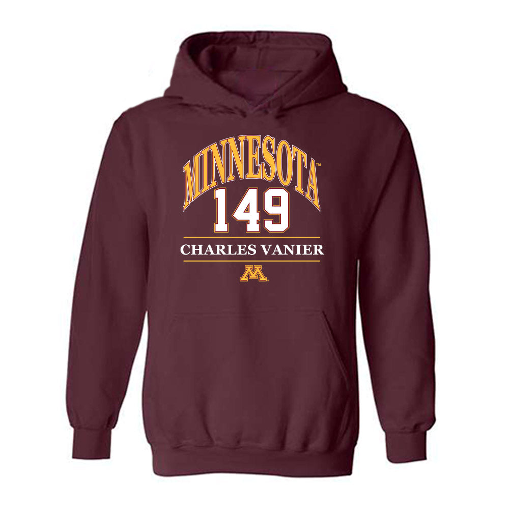 Minnesota - NCAA Wrestling : Charles Vanier - Classic Fashion Shersey Hooded Sweatshirt-0
