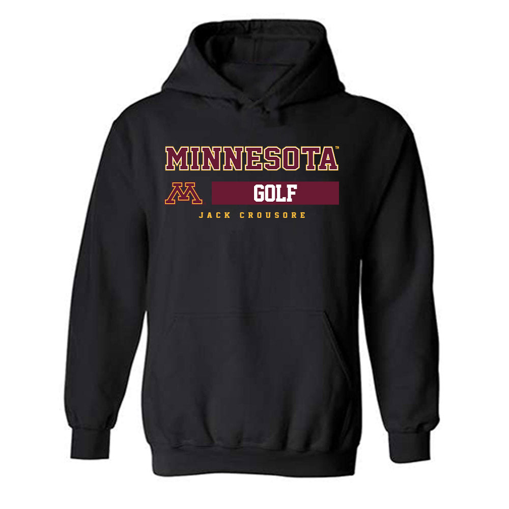 Minnesota - NCAA Men's Golf : Jack Crousore - Classic Fashion Shersey Hooded Sweatshirt-0