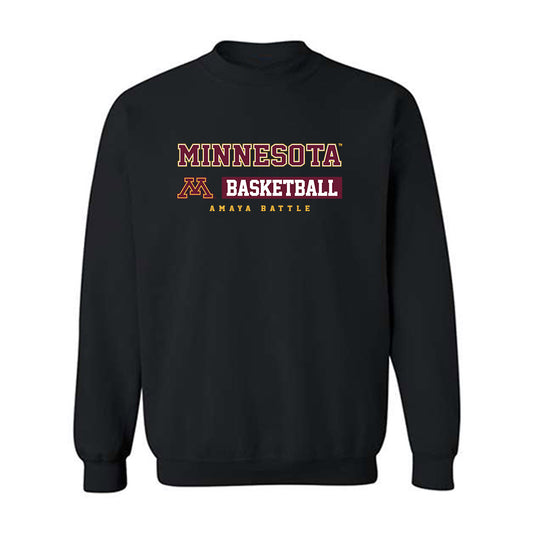 Minnesota - NCAA Women's Basketball : Amaya Battle - Classic Fashion Shersey Crewneck Sweatshirt-0