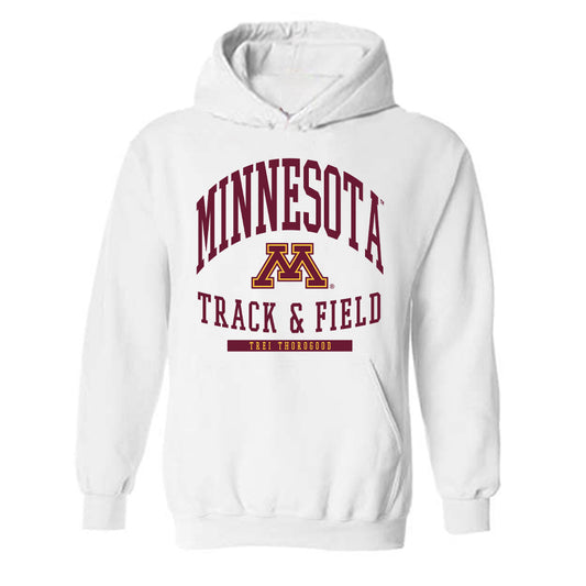 Minnesota - NCAA Men's Track & Field : Trei Thorogood - Classic Fashion Shersey Hooded Sweatshirt-0