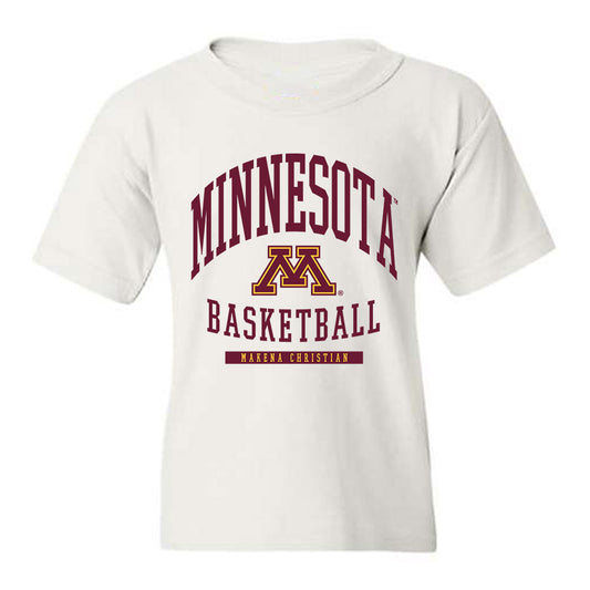 Minnesota - NCAA Women's Basketball : Makena Christian - Classic Fashion Shersey Youth T-Shirt-0