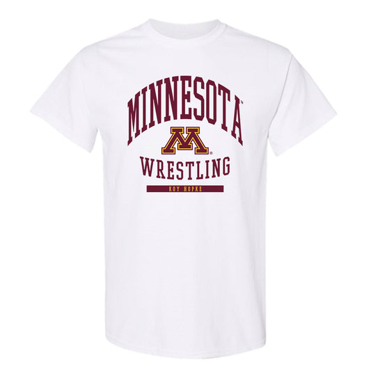 Minnesota - NCAA Wrestling : Koy Hopke - Classic Fashion Shersey T-Shirt-0