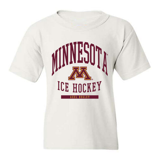 Minnesota - NCAA Men's Ice Hockey : Axel Begley - Classic Fashion Shersey Youth T-Shirt-0