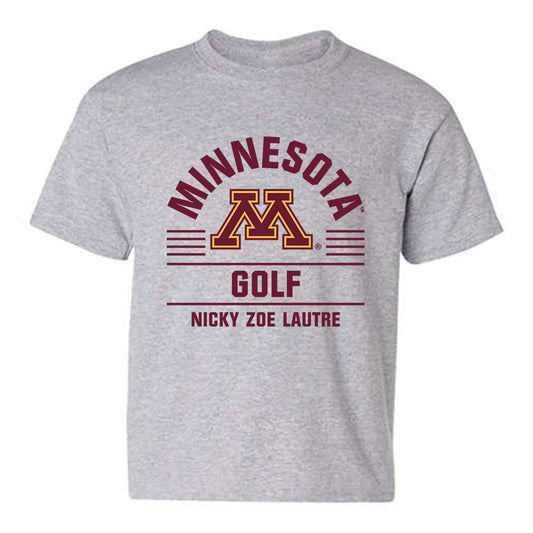 Minnesota - NCAA Women's Golf : Nicky Zoe Lautre - Classic Fashion Shersey Youth T-Shirt-0