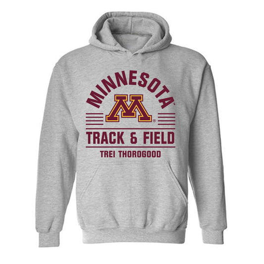 Minnesota - NCAA Men's Track & Field : Trei Thorogood - Classic Fashion Shersey Hooded Sweatshirt-0