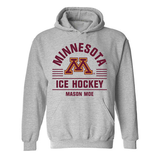 Minnesota - NCAA Men's Ice Hockey : Mason Moe - Classic Fashion Shersey Hooded Sweatshirt-0