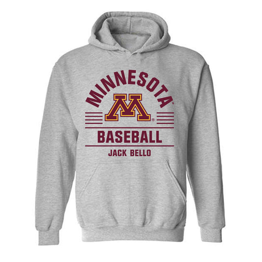 Minnesota - NCAA Baseball : Jack Bello - Classic Fashion Shersey Hooded Sweatshirt-0