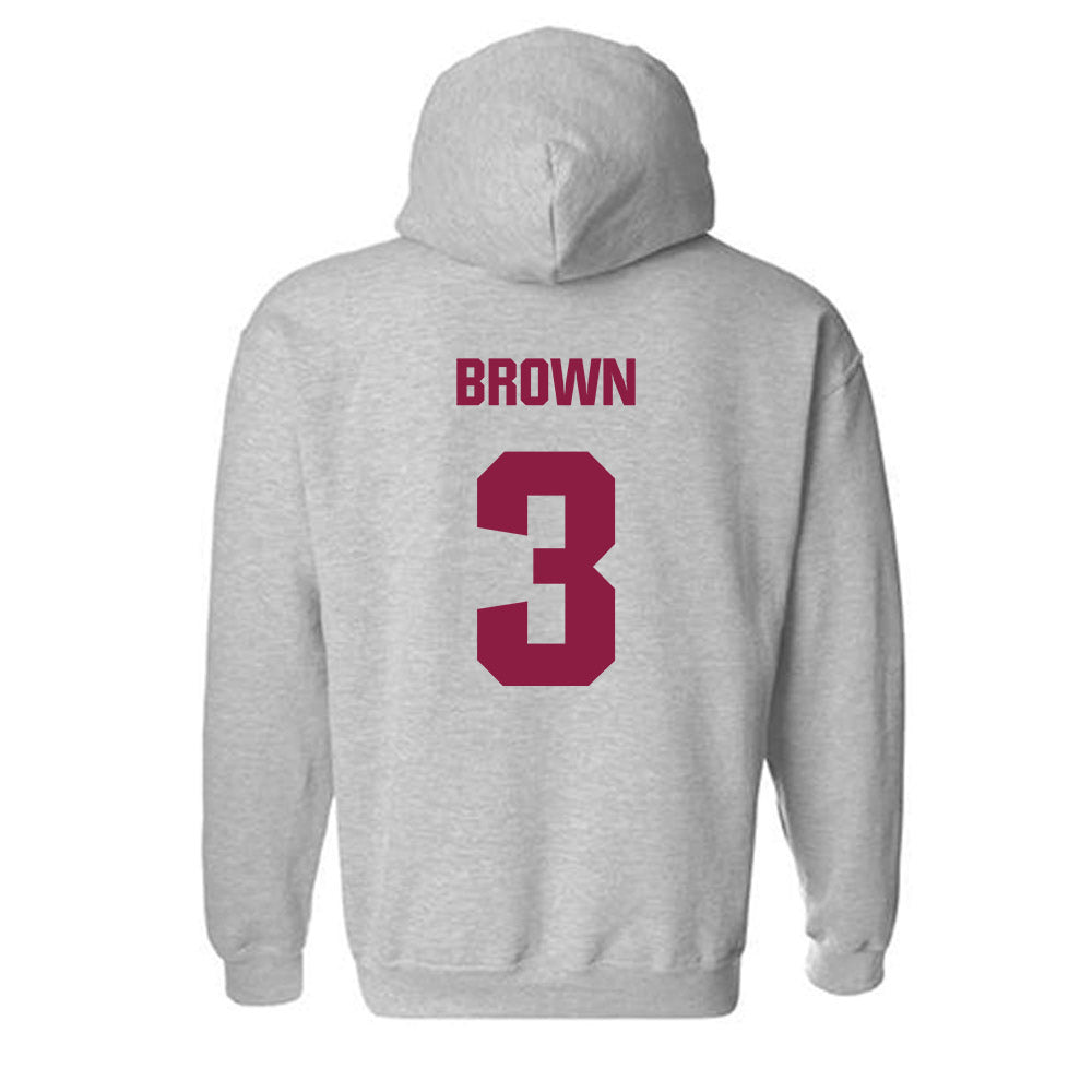 Virginia Tech - NCAA Football : Que'Sean Brown - Classic Fashion Shersey Hooded Sweatshirt-1