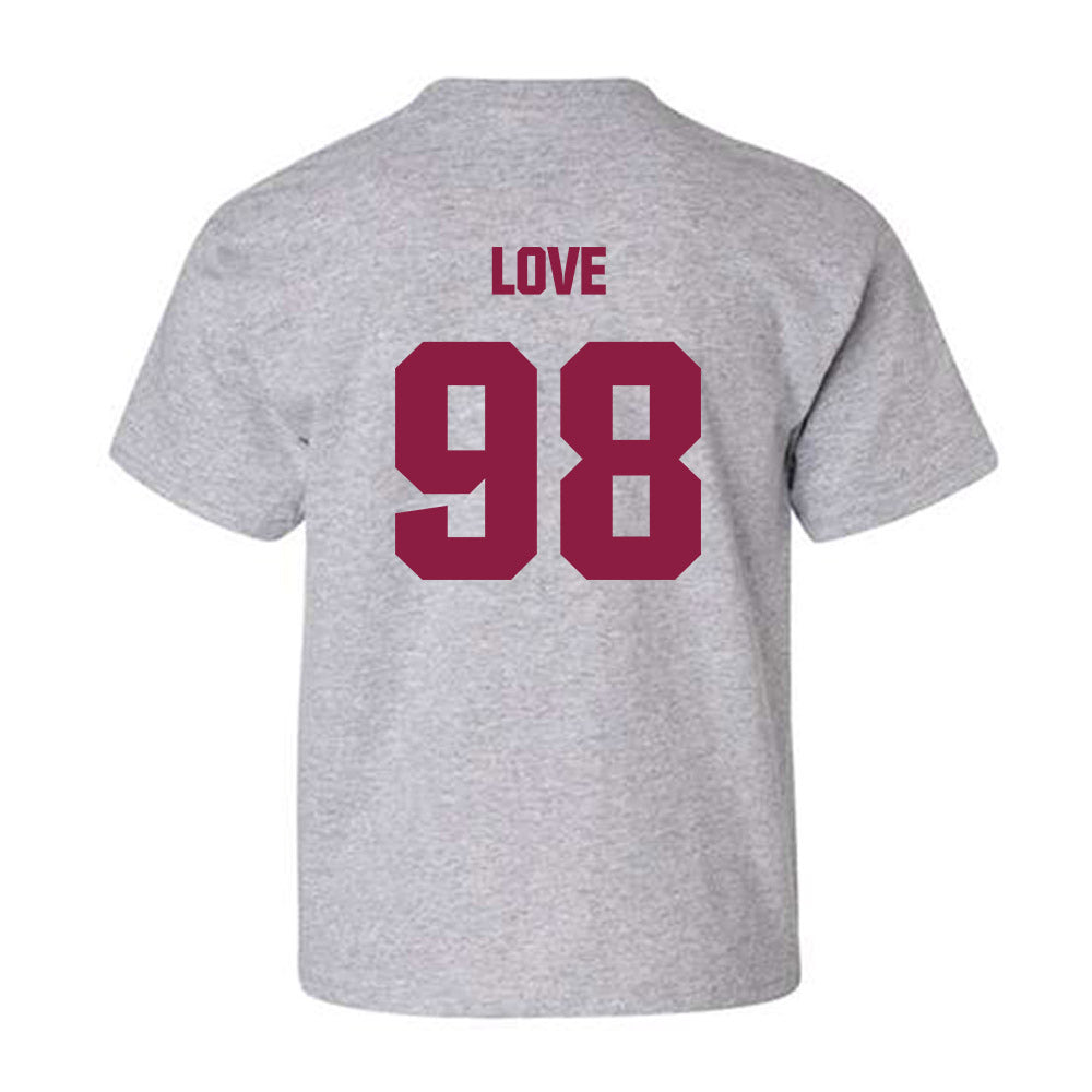 Virginia Tech - NCAA Football : Will Love - Classic Fashion Shersey Youth T-Shirt-1