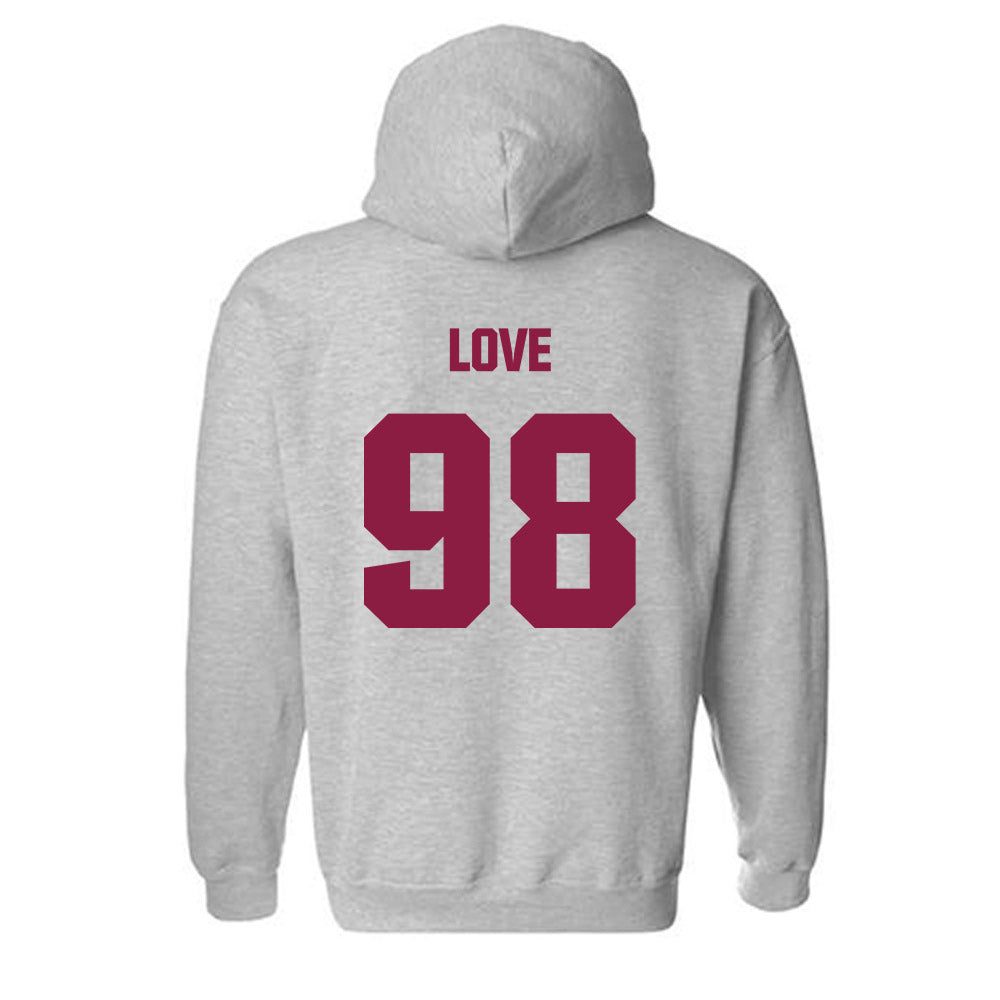 Virginia Tech - NCAA Football : Will Love - Classic Fashion Shersey Hooded Sweatshirt-1
