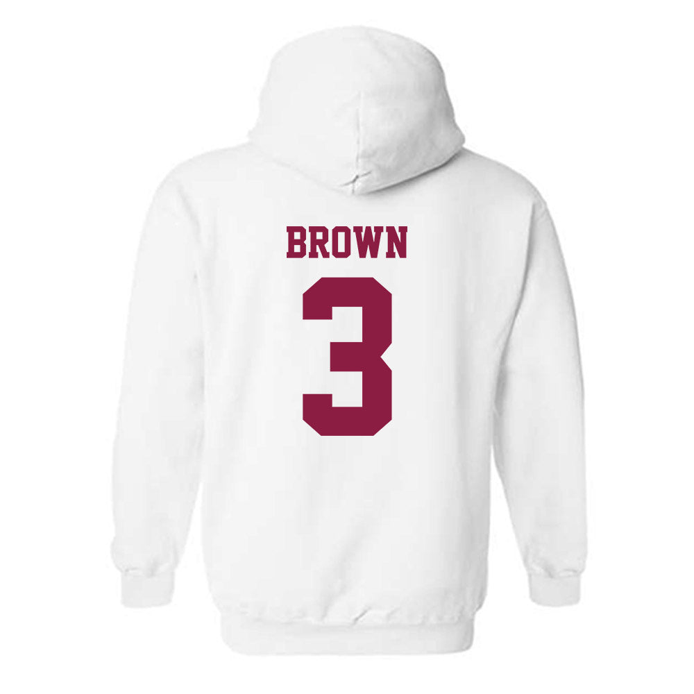 Virginia Tech - NCAA Football : Que'Sean Brown - Classic Fashion Shersey Hooded Sweatshirt-1