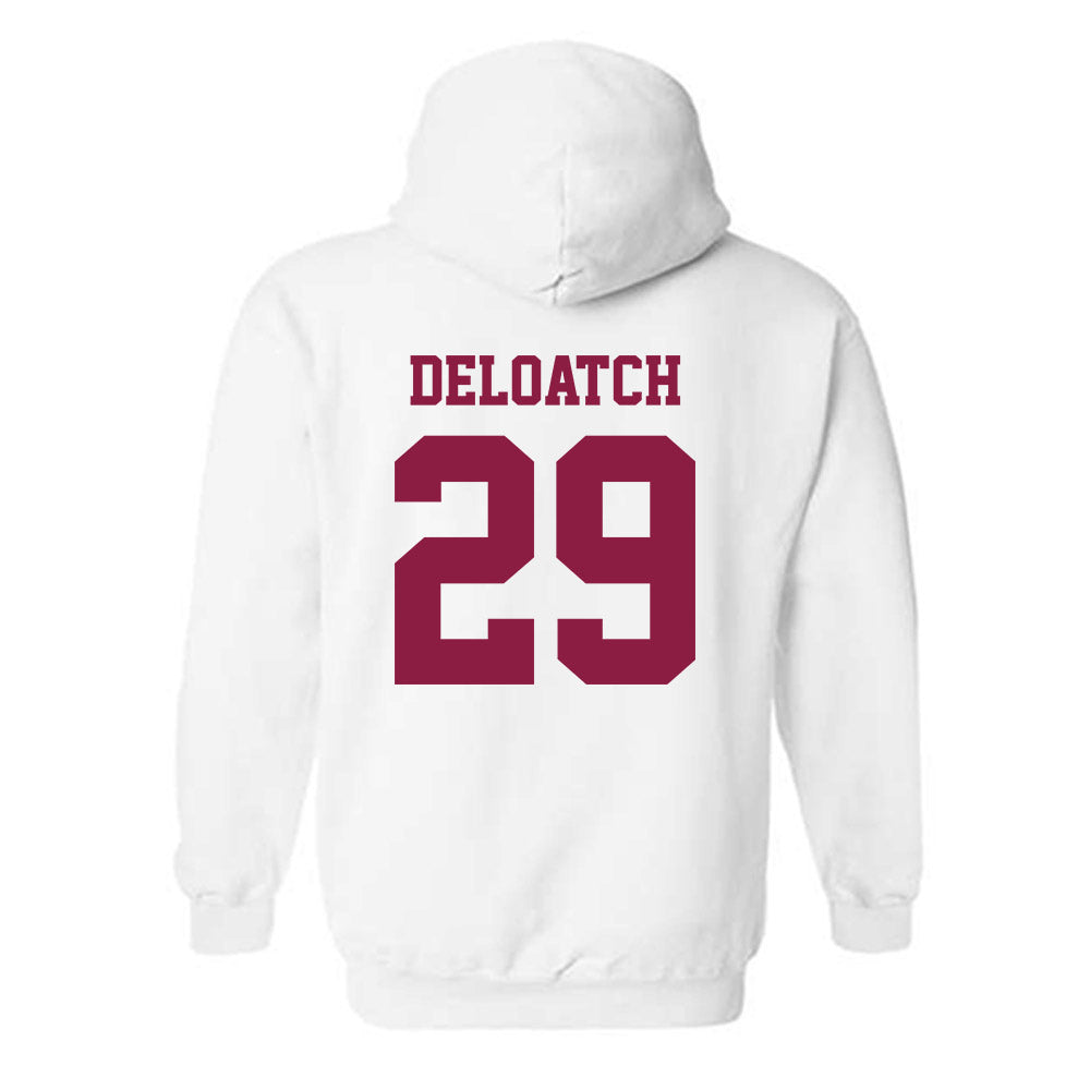 Virginia Tech - NCAA Football : Jahmari DeLoatch - Classic Fashion Shersey Hooded Sweatshirt-1