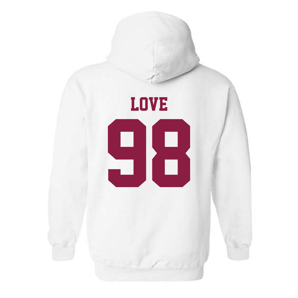 Virginia Tech - NCAA Football : Will Love - Classic Fashion Shersey Hooded Sweatshirt-1