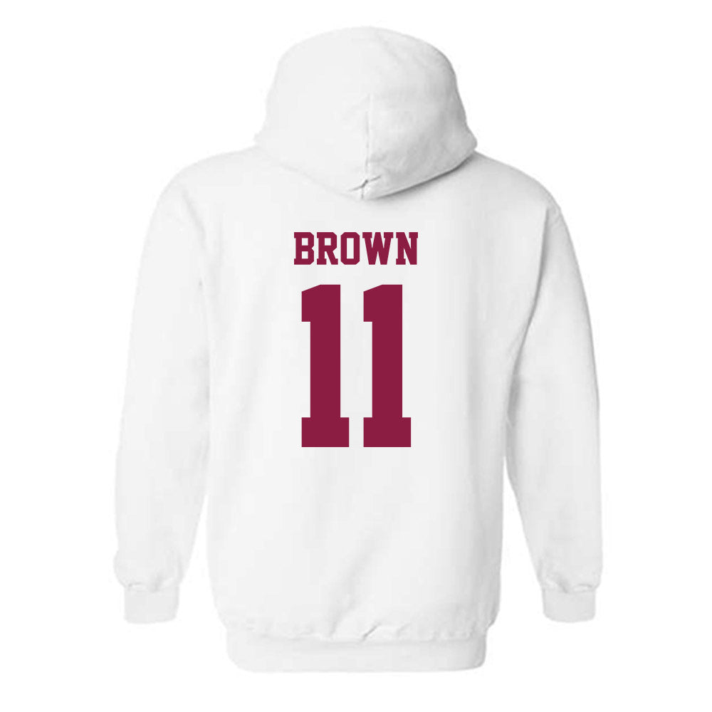 Virginia Tech - NCAA Football : Davion Brown - Classic Fashion Shersey Hooded Sweatshirt-1