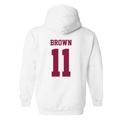 Virginia Tech - NCAA Football : Davion Brown - Classic Fashion Shersey Hooded Sweatshirt-1