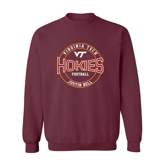 Virginia Tech - NCAA Football : Justin Bell - Classic Fashion Shersey Crewneck Sweatshirt-0